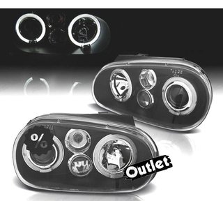 BY FAROS VOLKSWAGEN VW GOLF 4 OJOS ANGEL LED LOOK R32 FONDO