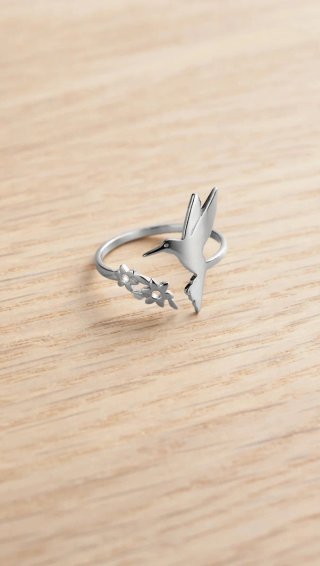 Anillo Ajustable de Colibrí