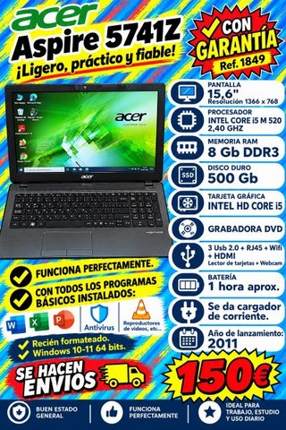 Portatil ACER ASPIRE 5741Z (1849)