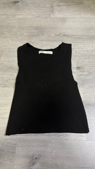 Top Corto Negro Pull&Bear Talla XS