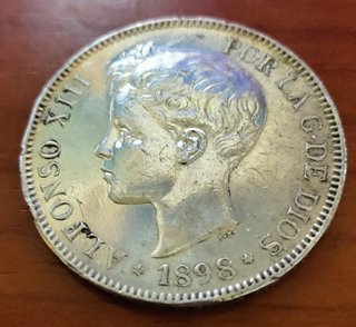 Moneda 5 Pesetas Alfonso XIII 1898