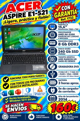 Portatil ACER ASPIRE E1-521 (1732)