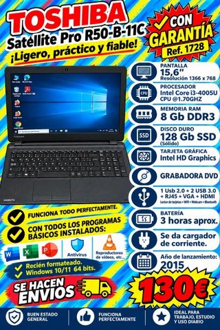 Portatil Toshiba Satellite Pro R5 (1728)