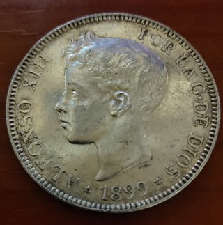 Moneda 5 Pesetas Alfonso XIII 1899