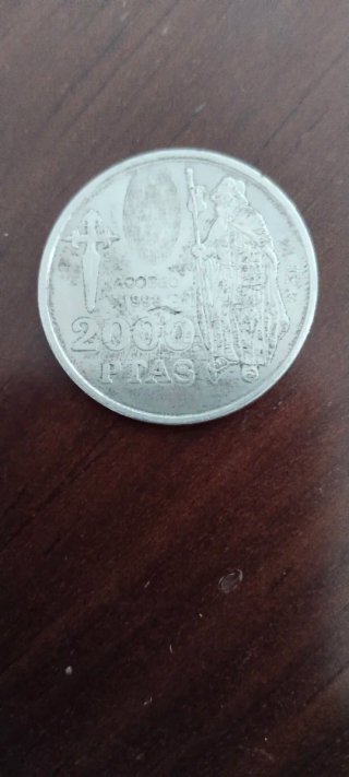 Moneda 2000 pesetas de plata