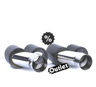 BY COLA ESCAPE SALIDA DOBLE UNIVERSAL 2x 89MM ACERO INOX NEG