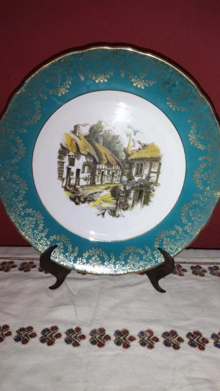 Plato Decorativo de Porcelana Inglesa