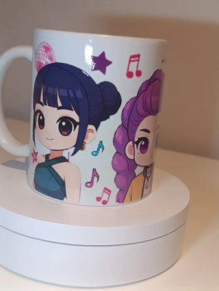 Taza de cerámica con diseño  k pop Huntrix