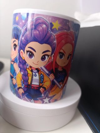 Taza de cerámica con diseño animado Huntrix kpop