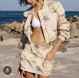 Bomber Zara Beige Talla S