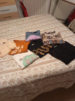 Lote de 7 camisetas variadas talla S