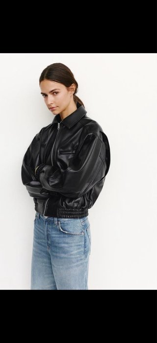 Chaqueta Similcuero Negra Pull&Bear