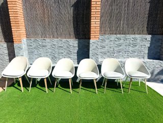 Set de 6 Butacas Blancas