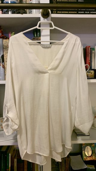 Camisa Blanca Stradivarius Talla M