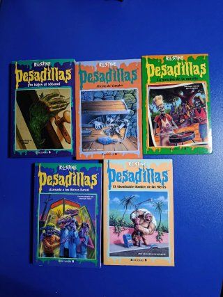 Lote de 5 libros clásicos Pesadillas (Goosebumps)