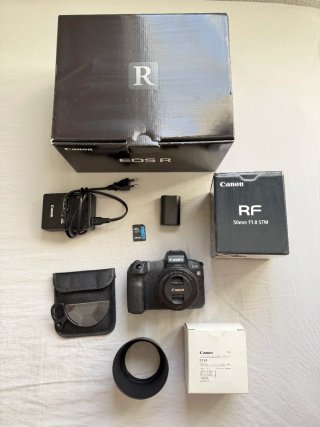 Canon EOS R + Objetivo RF 50mm F1.8 STM + extras