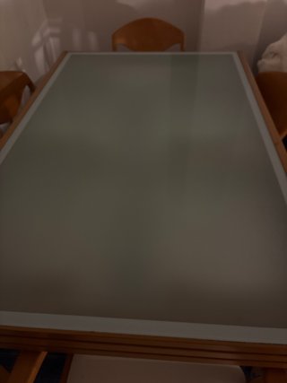 Mesa de Comedor con Tablero de Cristal
