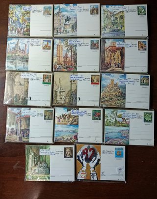 400 tarjetas España postal entero de 1973 - 1982