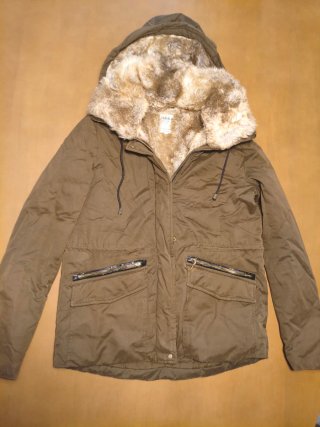 Abrigo Zara Trafaluc Verde Talla M
