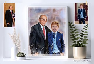 Ilustración familiar personalizada