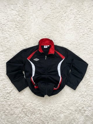 Chaqueta Chándal Umbro Vintage Negro y Rojo