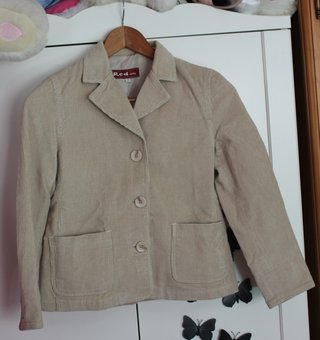 Americana de Pana Beige Estilo Vintage. Red Way
