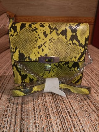 Bolso Sintético Estampado Animal