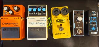 Set di 5 pedali effetti per chitarra