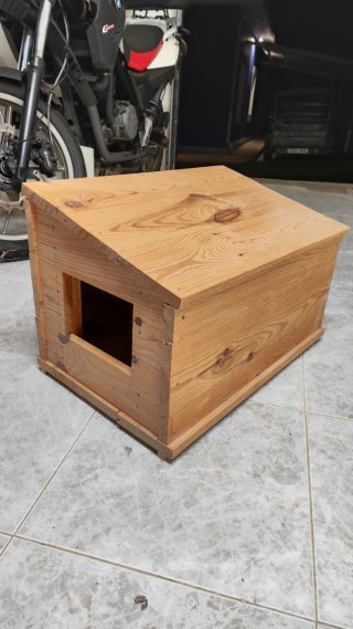 Caseta de madera para perro o gato