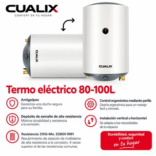 Termo Cualix 80L con instalación y transporte