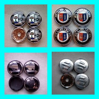 4 Tapabujes centro rueda AMG Skoda Suzuki BMW logo