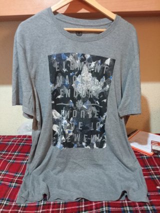 Camiseta Element Gris Manga Corta Talla XL