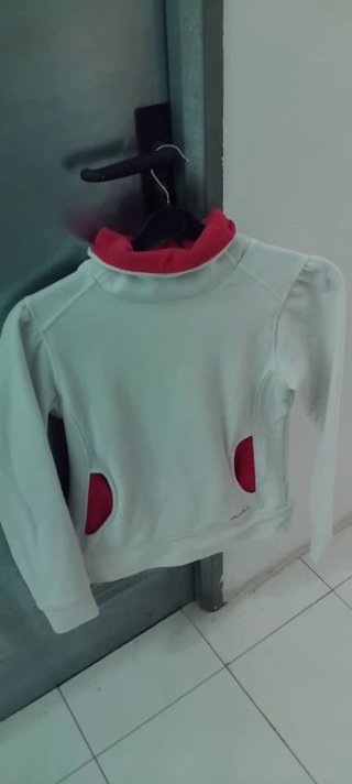 Sudadera Polar Blanca y Roja Talla 14