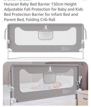 Barrera de cama seguridad bebé Abatible 150 cm