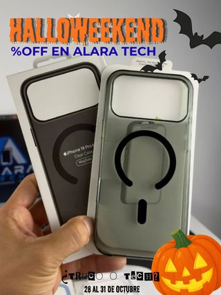Funda transparente MagSafe Negra iPhone 18 Pro/Max