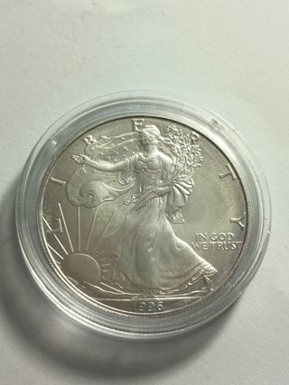 Moneda Plata American Silver Eagle 1996