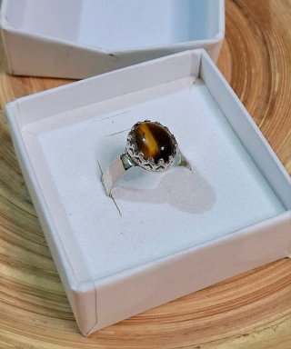 Anillo de Plata 925 con Ojo de Tigre