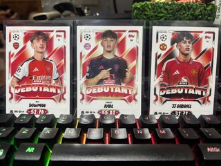 Las 3 Cartas Match Attax 24/25 Debutant + Buscadas