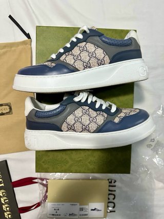Zapatillas Gucci Azul y Beige