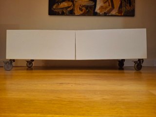 Mueble TV Blanco con Ruedas
