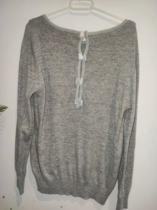 Jersey Gris con Hilo Plateado