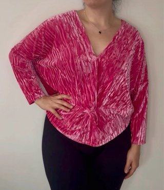 Camiseta de terciopelo rosa