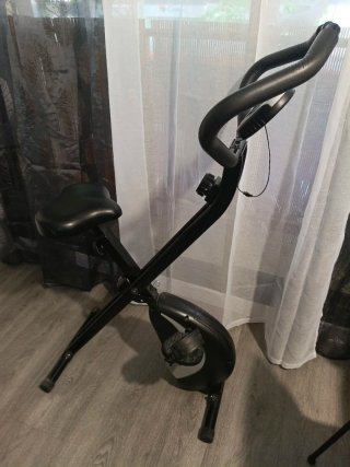 Bicicleta Estática Plegable Negra