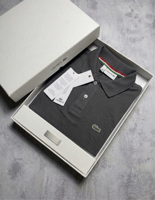 Polo Lacoste Regular Fit Negro Talla L