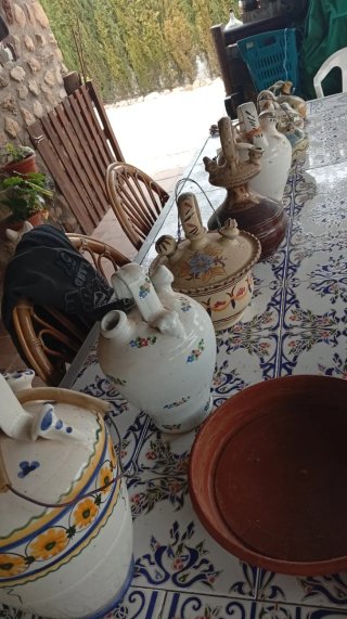 Lote de 10 Porrones de Cerámica