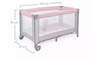 Cuna de viaje plegable rosa