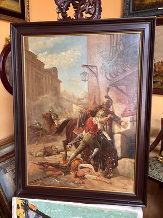 Cuadro al óleo: Escena histórica (copia) 114x84cm