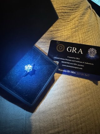Anillo de Plata con Moissanita 1 Quilate