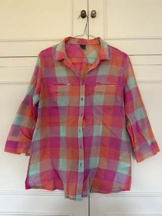 Camiseta suave Vero Moda Cuadros Manga 3/4 TL