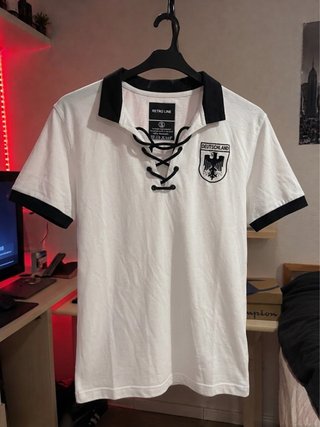 Camiseta Fútbol Retro Alemania Blanca